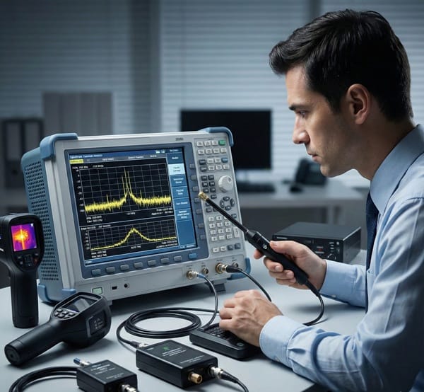 Cómo hacer un barrido electrónico utilizando equipos de contramedidas electrónicas para detectar dispositivos de vigilancia ocultos.